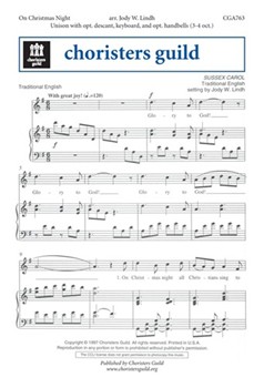 On Christmas Night by - Lindh Jody W - for Unison