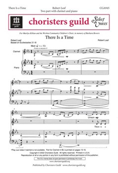 There Is A Time by Leaf Robert for 2-Part (Opt Clarinet)