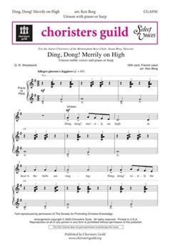 Ding Dong Merrily On High by - Berg Ken - for Unison