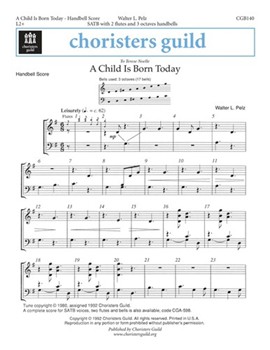 Child is Born Today by Pelz Walter for Handbells 3 Octave