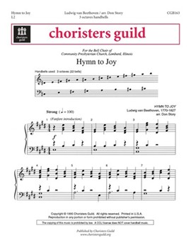 Hymn to Joy by for Handbells 3 Octave
