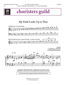My Faith Looks Up To Thee by Mason Lowell - Kinyon Barbara Balt - for Handbells 3 Octave
