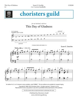 Day Of Gladness The by Geschke Susan for Handbells 2-3 Octave