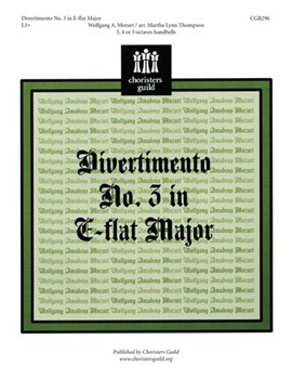 Divertimento #3 In E-flat Major by Mozart Wolfgang Amadeus - Thompson Martha - for Handbells 3-5 Octave