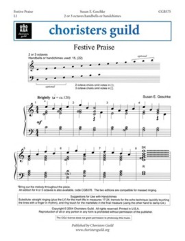 Festive Praise by Geschke Susan for Handbells 2-3 Octave