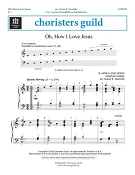 Oh How I Love Jesus by - Geschke Susan - for Handbells 2-3 Octave