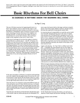 Basic Rhythms for Bell Choirs by for Handbells 3 Octave