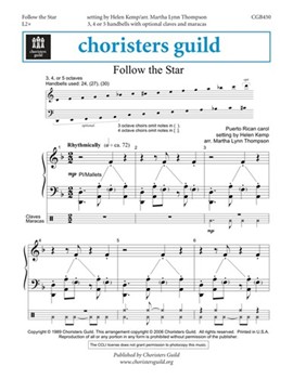 Follow The Star by Kemp Helen - Thompson Martha - for Handbells