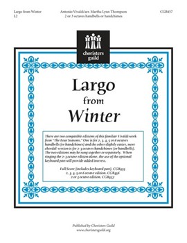 Largo From Winter by Vivaldi Antonio Lucio - Thompson Martha - for Handbells 2-3 Octave