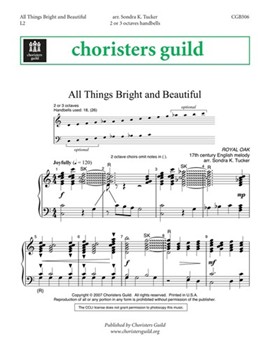 All Things Bright & Beautiful by - Tucker Sondra - for Handbells