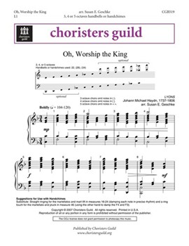 Oh Worship The King by Haydn Michael - Geschke Susan - for Handbells