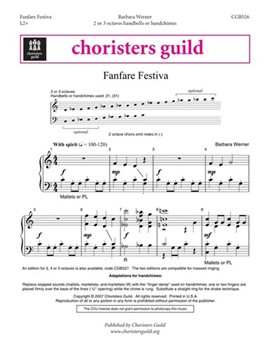 Fanfare Festiva by Werner Barbara for Handbells 2-3 Octave