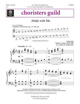 Abide With Me by Monk William Henry - Stephenson Valerie - for Handbells