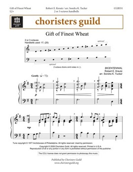 Gift Of Finest Wheat by - Tucker Sondra - for Handbells 2-3 Octave