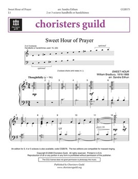 Sweet Hour Of Prayer by Bradbury William B - Eithun Sandra - for Handbells