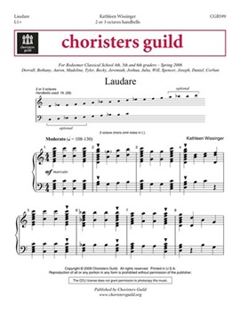 Laudare by Wissinger Kathleen L for Handbells 2-3 Octave