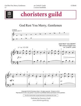 God Rest You Merry Gentlemen by - Lamb Linda R. - for Handbells 2 Octave