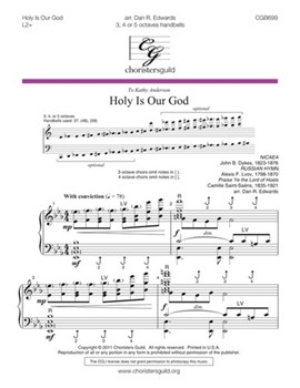 Holy Is Our God by - Edwards Dan R - for Handbells