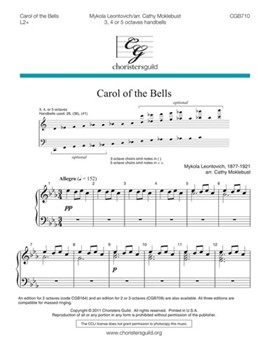 Carol Of The Bells by - Moklebust Cathy - for Handbells