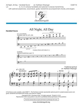 All Night All Day by - Wissinger Kathleen - for Handbells