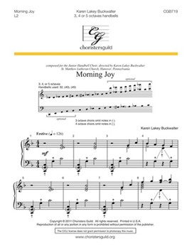 Morning Joy by Buckwalter Karen for Handbells