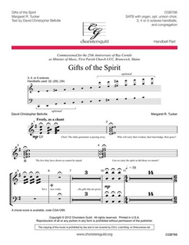 Gifts of the Spirit - Handbell Score by for Handbells 3-5 Octave
