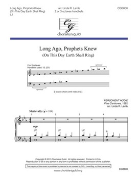 Long Ago Prophets Knew by - Lamb Linda R. - for Handbells 2-3 Octave