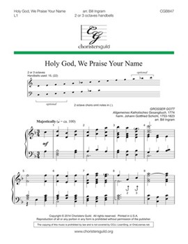 Holy God We Praise Your Name by - Ingram Bill - for Handbells 2-3 Octave