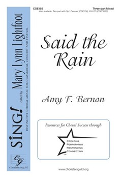 Said the Rain by Bernon Amy F for SAB and Piano