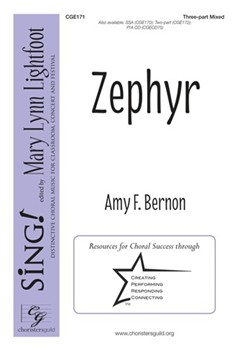 Zephyr by Bernon Amy F for SAB and Piano