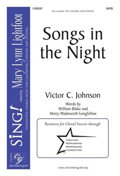 Songs in the Night by Johnson Victor C Blake and Longfellow for SATB and Piano