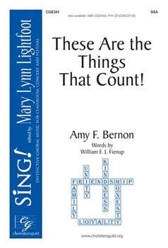 These Are the Things That Count by Bernon Amy F William F J Fienup for SSA and Piano