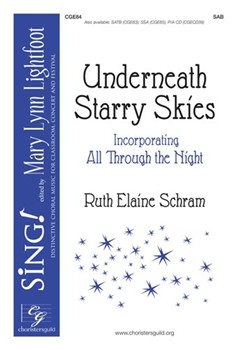 Underneath Starry Skies by Schram Ruth Elaine for SAB and Piano