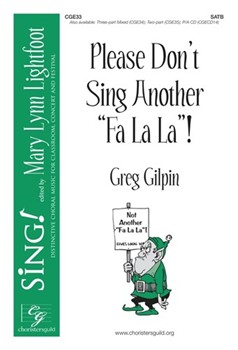 Please Don't Sing Another Fa La La by Gilpin Greg for Accompaniment CD