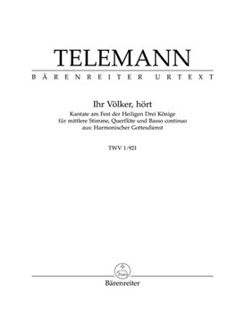 Ihr Volker hort TWV 1:921 -Kantate am Fest der Heiligen drei Konige- (aus "Harmonischer Gottesdiens by Telemann Georg Philipp for miVoice/Fl
