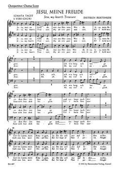 Jesu my heart's treasure BuxWV 60 -Cantata- by Buxtehude Dietrich for 2SSolo/BSo