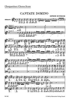 Cantate domino - Lobsinget Gott dem Herrn BuxWV 12 -Motet- by Buxtehude Dietrich for SSolo ad l