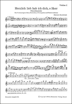 Herzlich lieb hab ich dich o Herr BuxWV 41 -Choralkantate- by Buxtehude Dietrich for