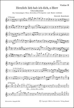 Herzlich lieb hab ich dich o Herr BuxWV 41 -Choralkantate- by Buxtehude Dietrich for
