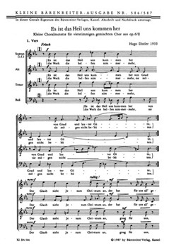 Es ist das Heil uns kommen her op. 6/2II (1933) -Choralmotette- by Distler Hugo for Mixed Choir