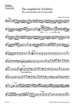 The newborn babe the heavenly child BuxWv 13 -Cantata- by Buxtehude Dietrich for