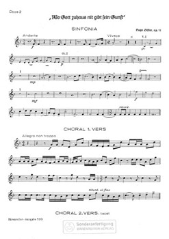 Wo Gott zuhaus nit gibt sein Gunst op. 11/1 (1933) -Choralkantate- by Distler Hugo for