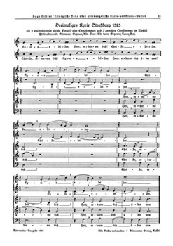 dreimaliges Kyrie StraSburg 1525 (SA+STB) / dreimaliges Kyrie Martin Luthers 1526 (Solo-S SATB) (2 by Distler Hugo for Mixed Choir