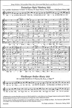 dreimaliges Kyrie Nurnberg 1525 (SSA+TBB) / StraSburger GroSes Gloria 1525 (2 Satze aus "Liturgische by Distler Hugo for Mixed Choir