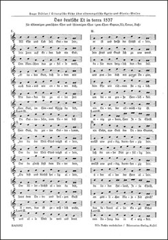 Das deutsche "Et in terra" (1537) (Satz aus "Liturgische Satze uber altevangelische Kyrie- und Glori by Distler Hugo for Mixed Choir
