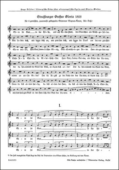 StraSburger GroSes Gloria 1525 (SATB) / Das deutsche "Et in terra" 1537 (2 Satze aus "Liturgische Sa by Distler Hugo for Mixed Choir