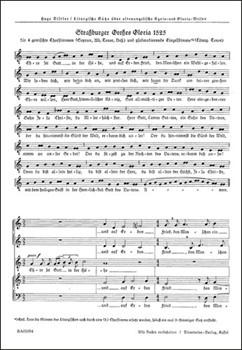 StraSburger GroSes Gloria 1525 (Solo-T SATB) / Das deutsche "Et in terra" 1537 (SAB+SAB) (2 Satze a by Distler Hugo for Mixed Choir