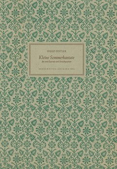 Kleine Sommerkantate by Distler Hugo for Duet w/str