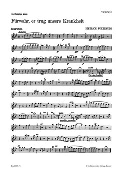 Furwahr er trug unsere Krankheit BuxWV 31 -Passionskantate- (Behold he bore all our infirmities) by Buxtehude Dietrich for