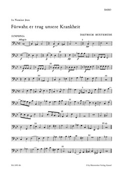 Furwahr er trug unsere Krankheit BuxWV 31 -Passionskantate- (Behold he bore all our infirmities) by Buxtehude Dietrich for